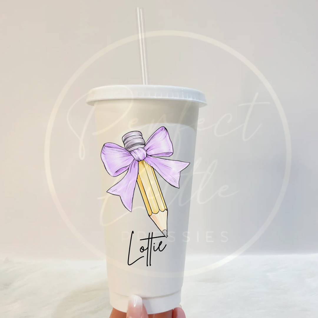 Bow Pencil Cold Cup 24oz