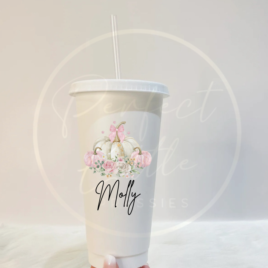 Halloween Pastel Pumpkins Cold Cup 24oz