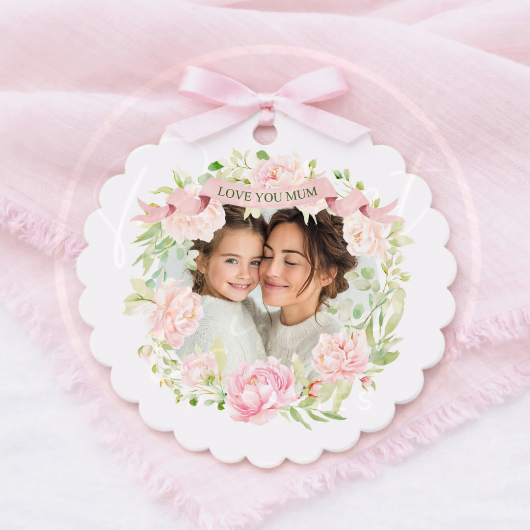Mother's Day - Custom Photograph Scallop Edge Disc