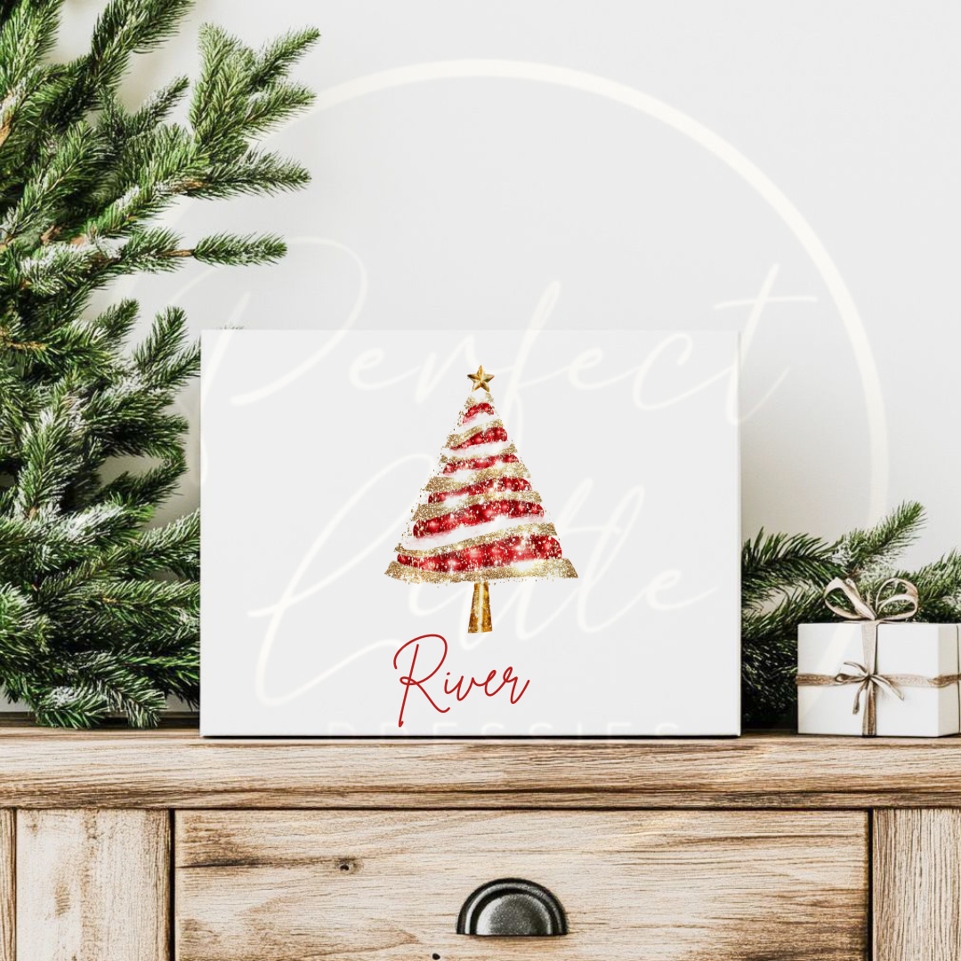 Christmas Box - Red Glitter Tree