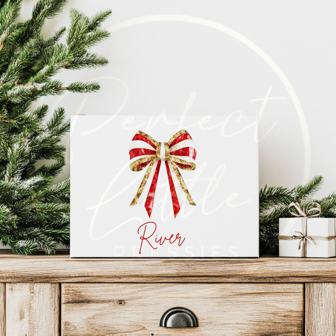 Christmas Box - Red Glitter Bow