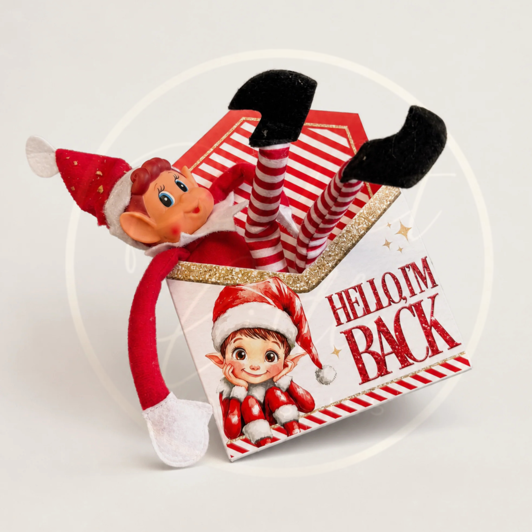 Christmas - Printed Elf Hello I'm Back Box