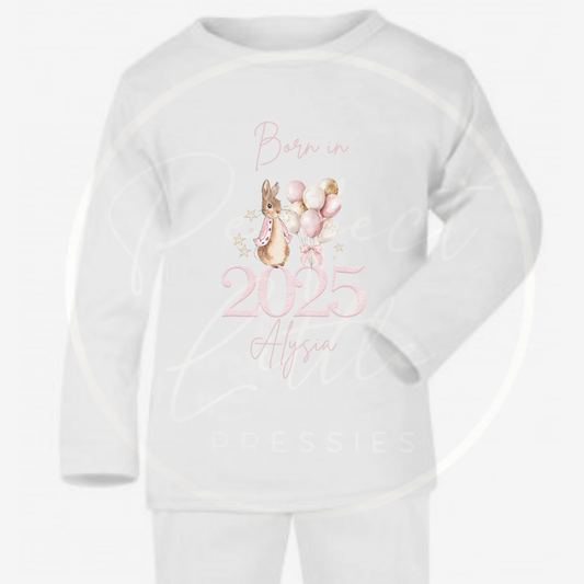 Baby Pyjamas - Pink Born In 2025 Designs