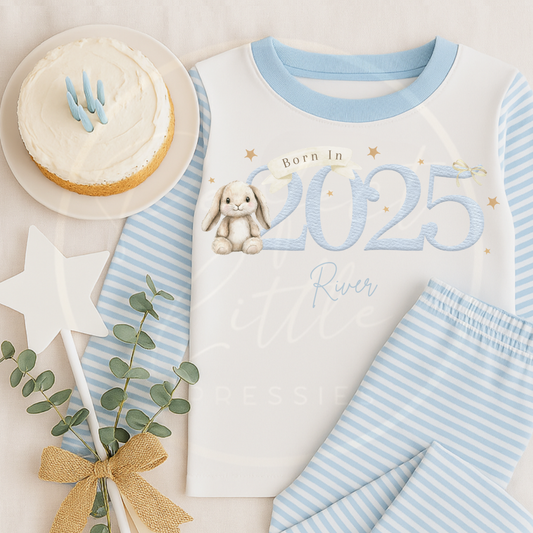 Baby Pyjamas - Blue Born In 2025 Designs (6m+)