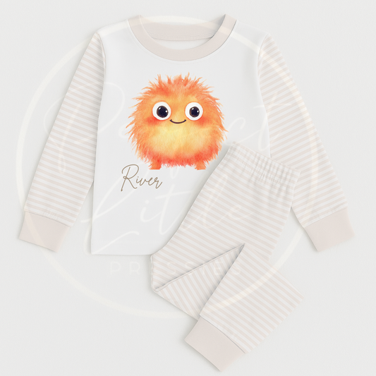 Kids Pyjamas - Orange Worry Monster