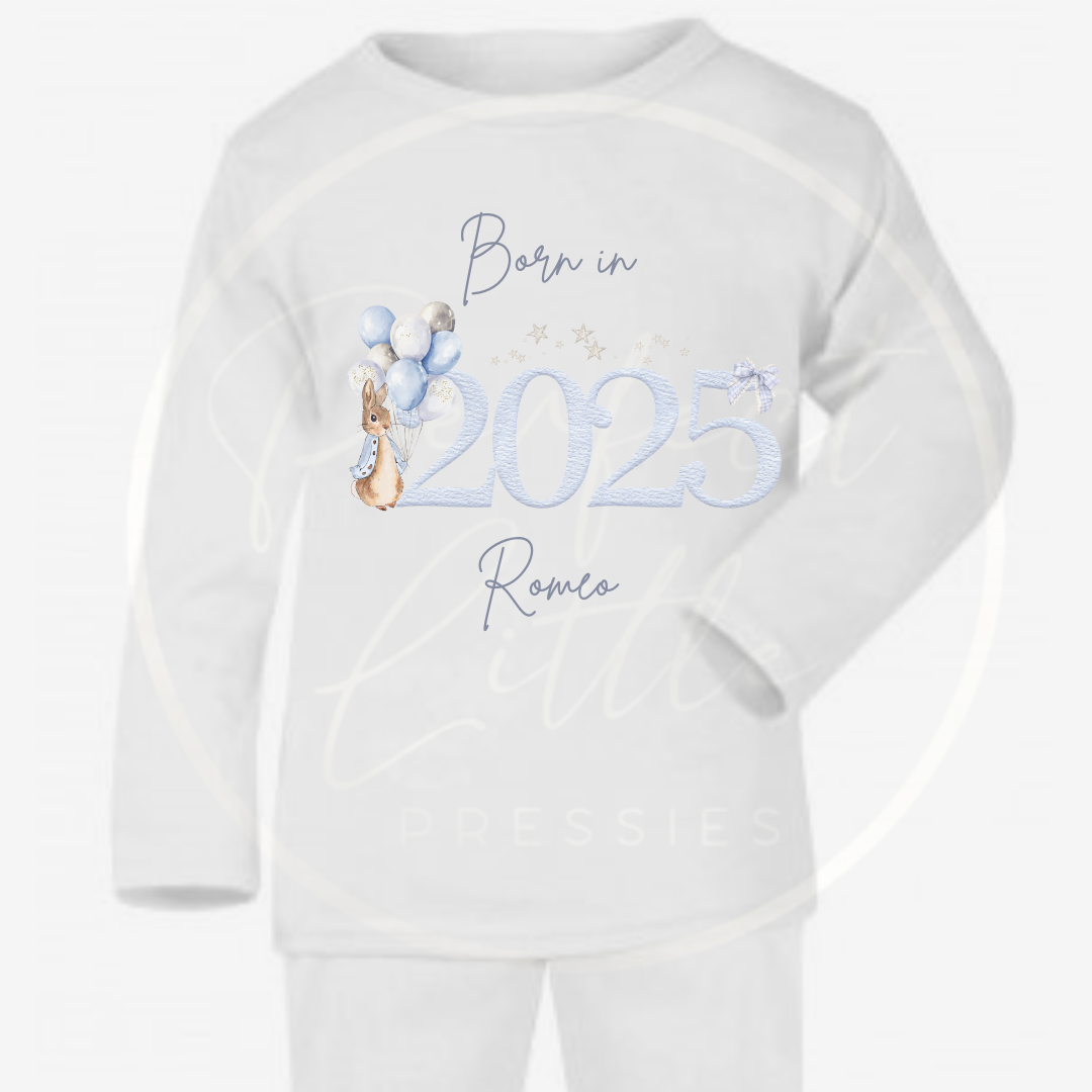 Baby Pyjamas - Blue Born In 2025 Designs