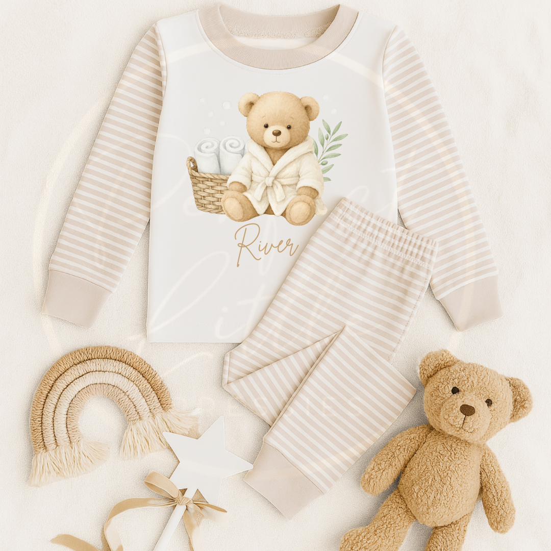 Kids Pyjamas - Beige Bedtime Bear