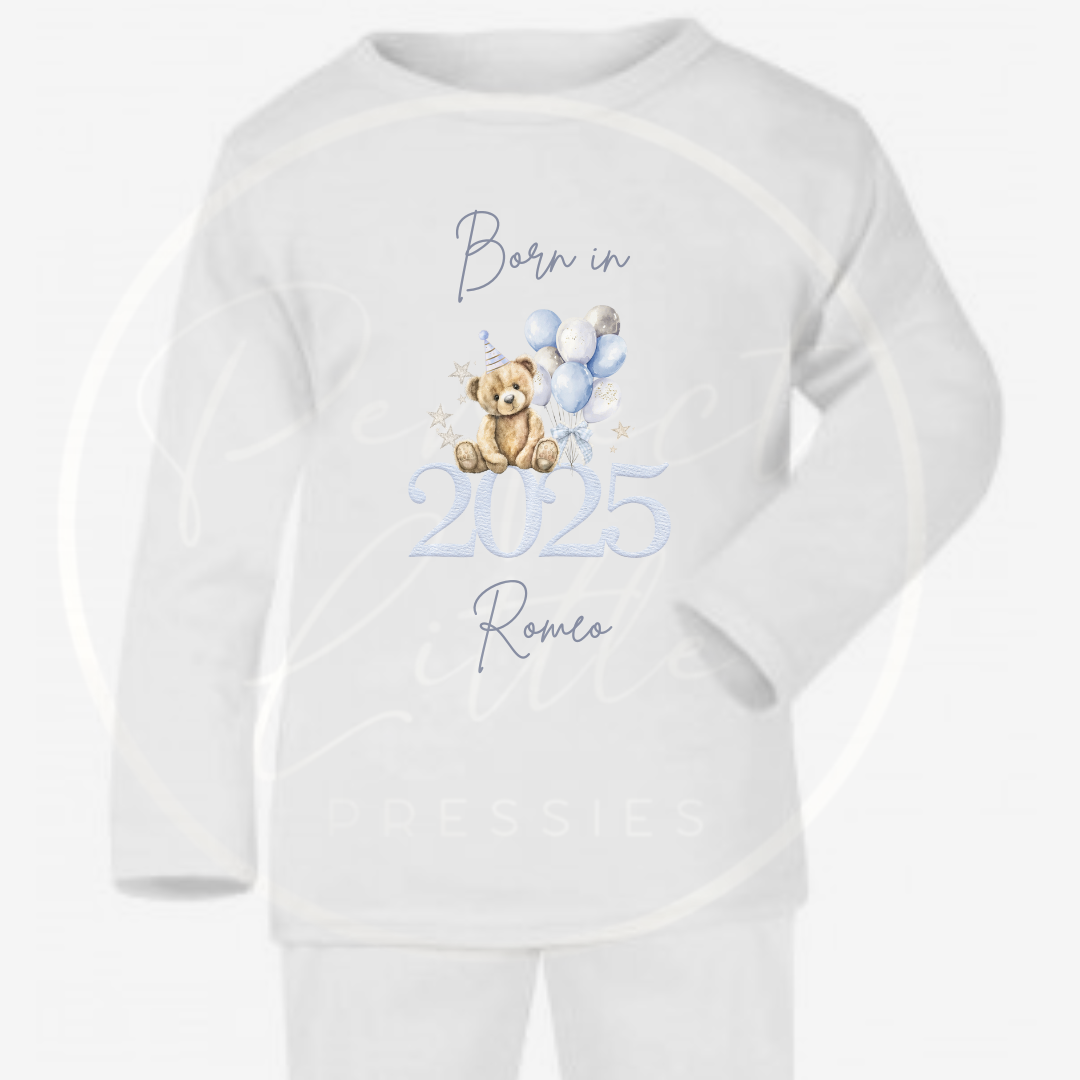 Baby Pyjamas - Blue Born In 2025 Designs