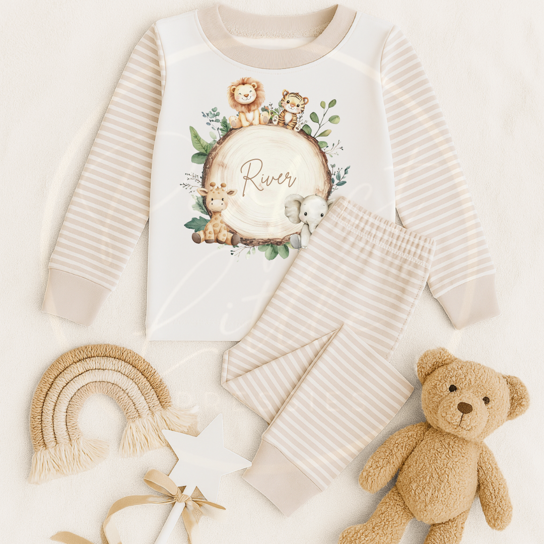 Kids Pyjamas - Oak Slice Design 2