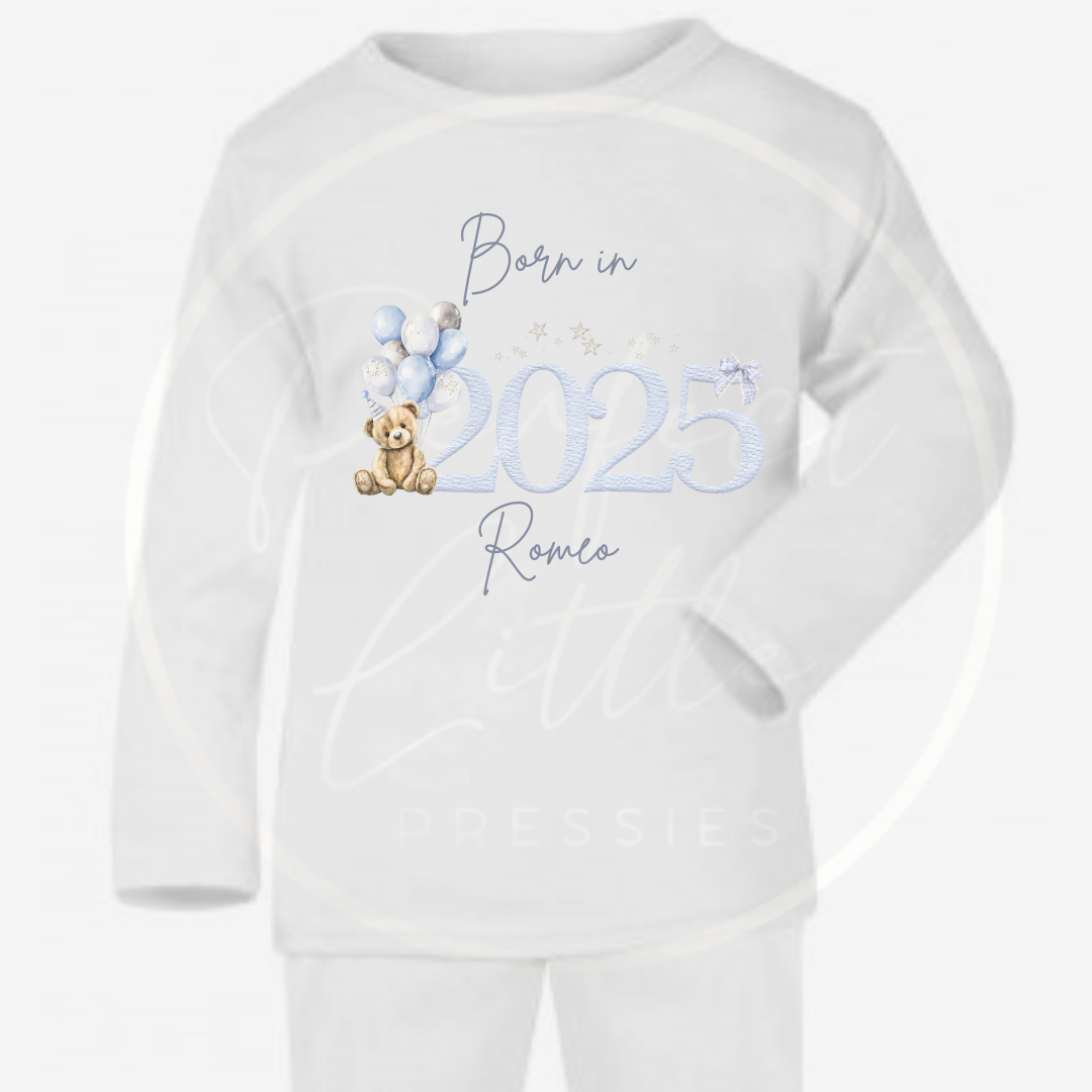 Baby Pyjamas - Blue Born In 2025 Designs