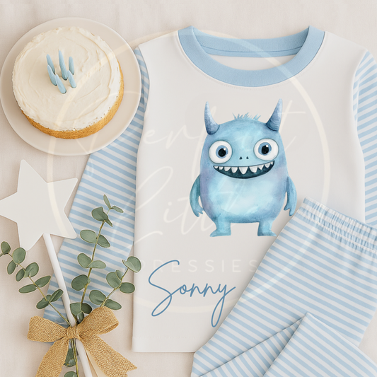 Blue Pyjamas - Worry Monster Design