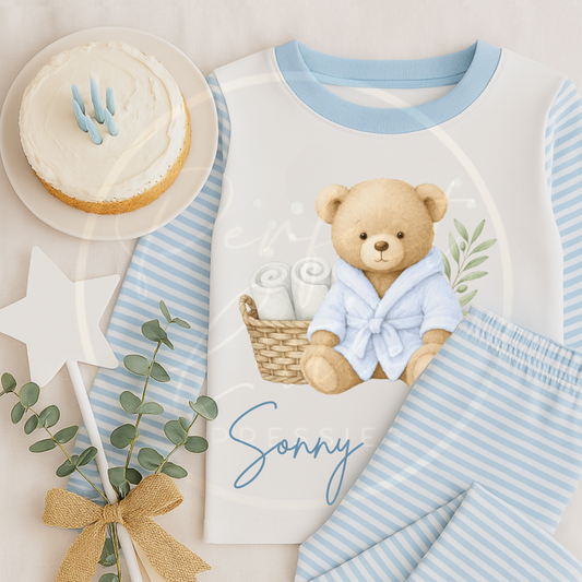 Blue Bedtime Bear Pyjamas
