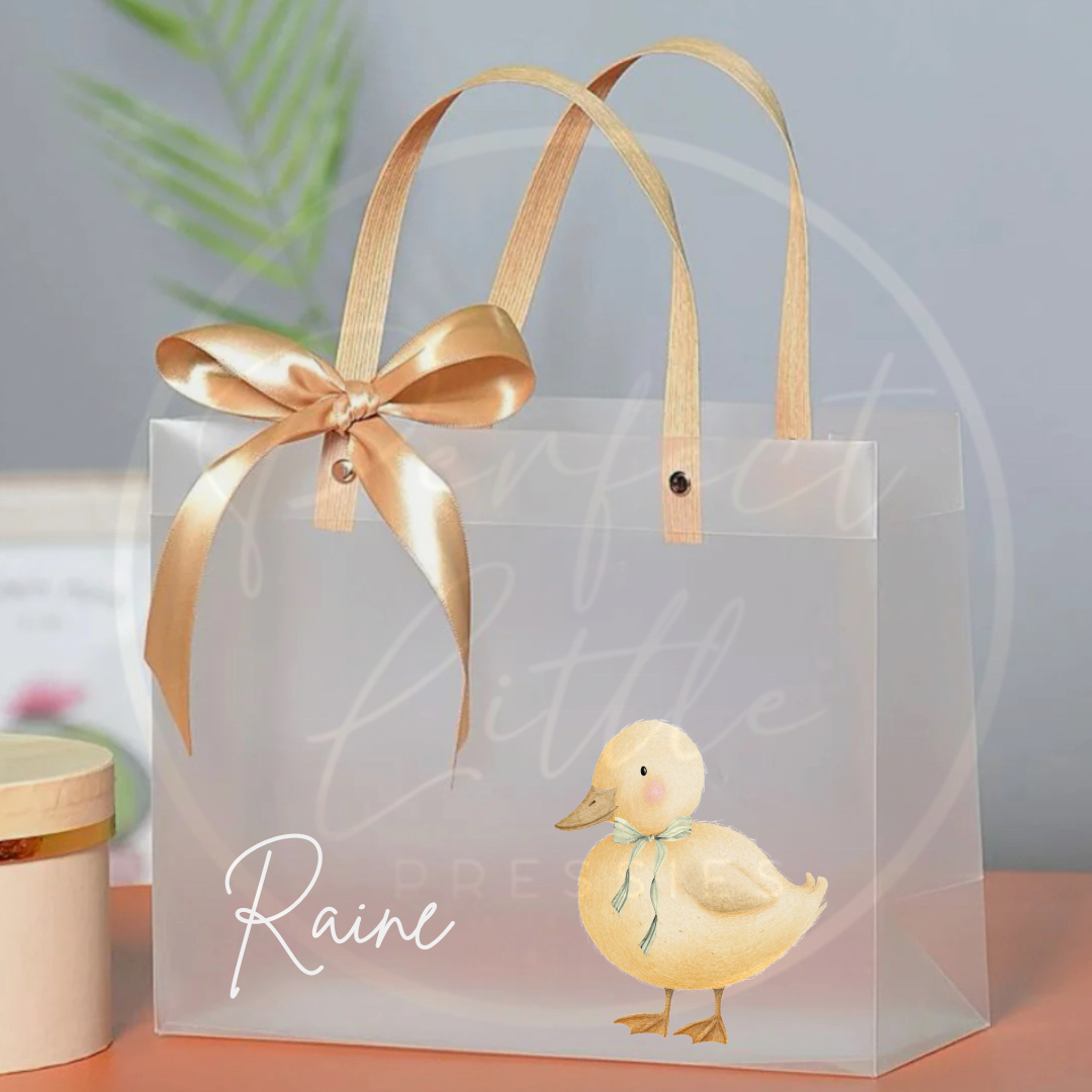 Frosted Gift Bag - Little Bow Duckling