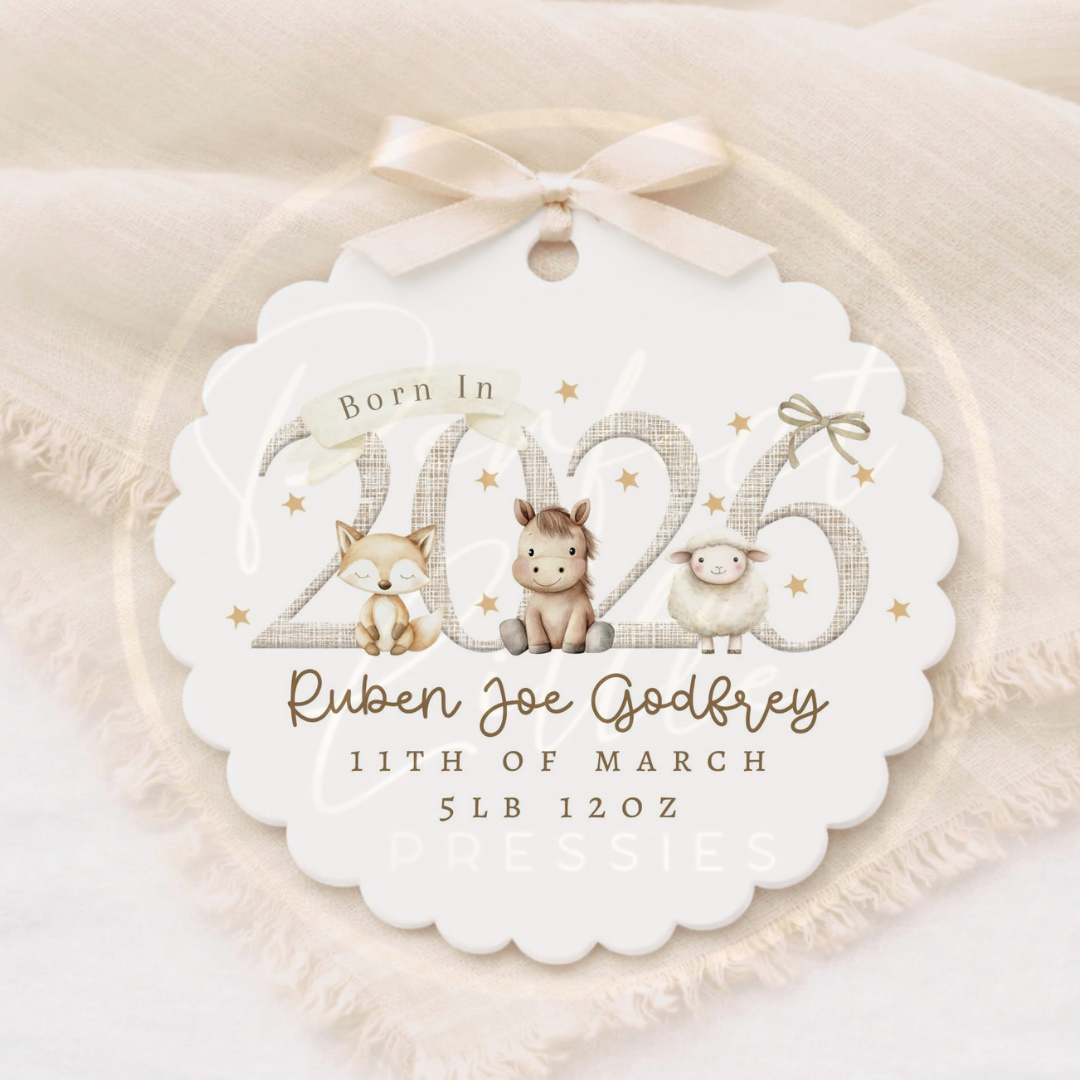 Baby - Born In 2026 Scallop Edge Disc