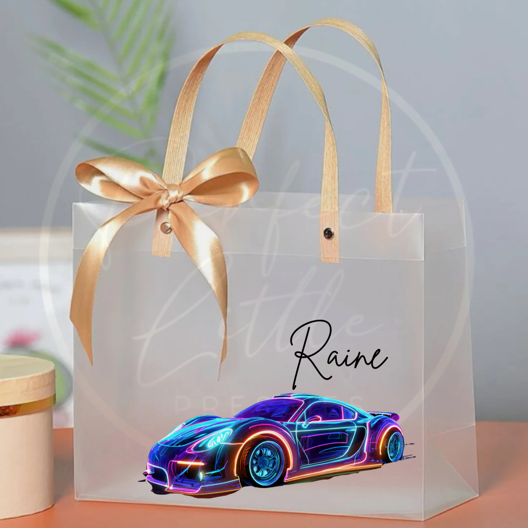 Frosted Gift Bag - Neon Motors