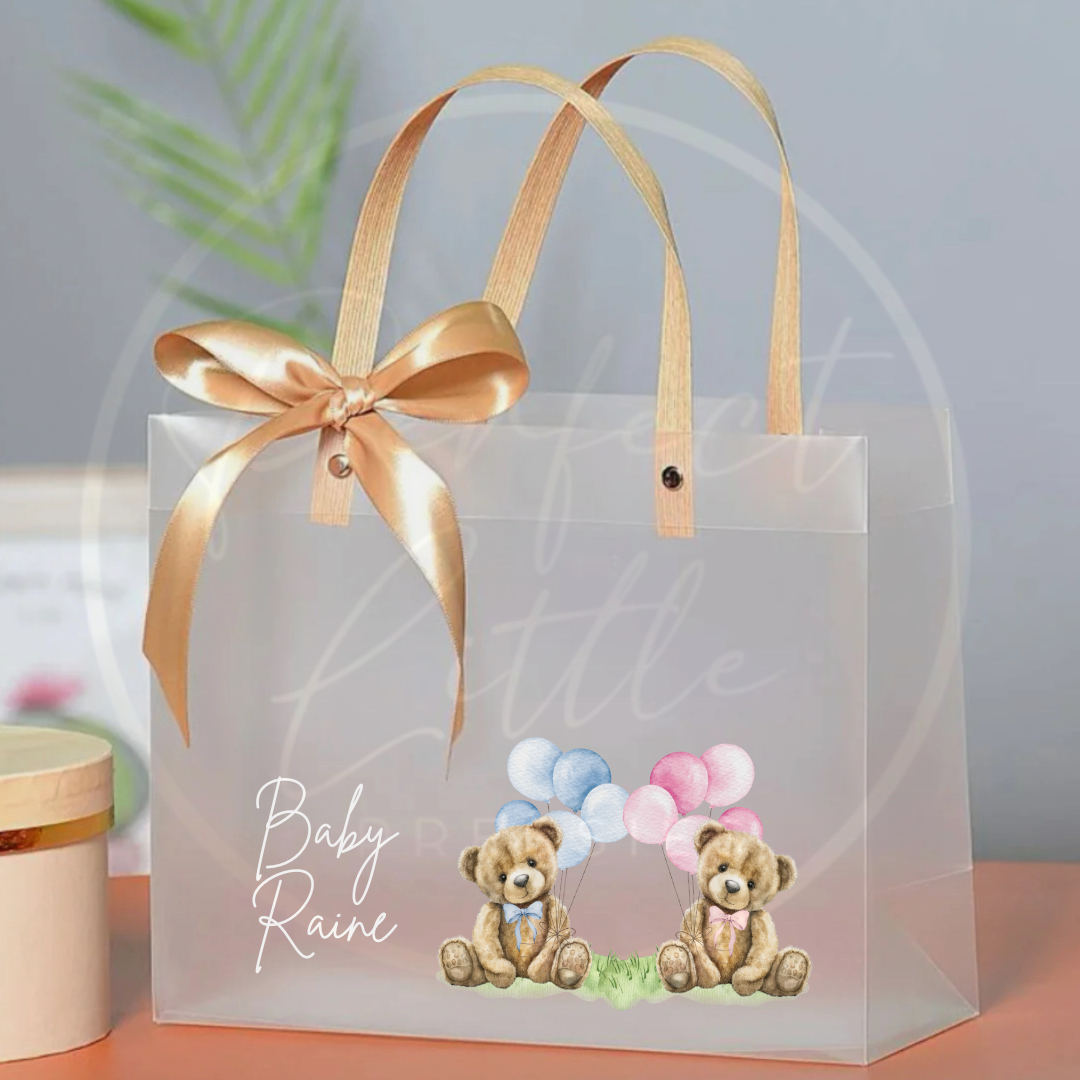 Frosted Gift Bag - Gender Reveal Balloon Arch Designs