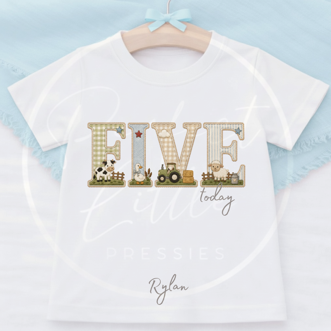 Kids - Farm Birthday T-Shirt Designs