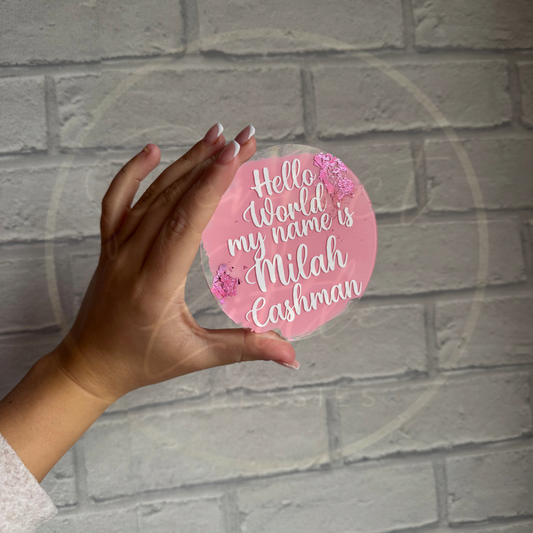 Acrylic Name Announcement Plaque