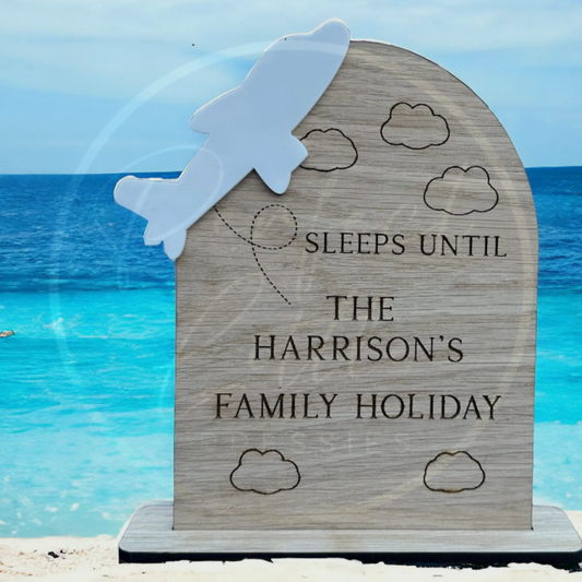 Family Holiday Countdown - Plane Whiteboard Design