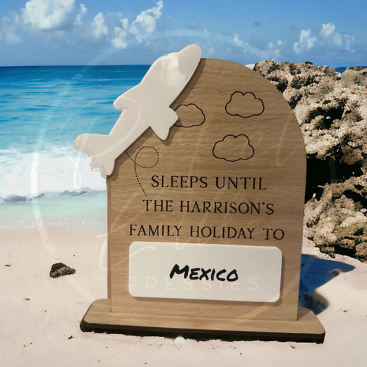 Family Holiday Countdown - Plane Whiteboard Design 2