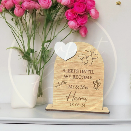 Wedding Countdown - Love Heart Whiteboard
