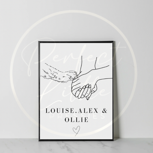 Custom A4 Print - Line Work Hands