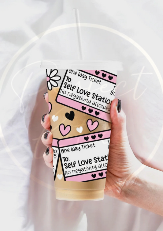 Self Love Station Design - 20oz Cold Cup Personalised