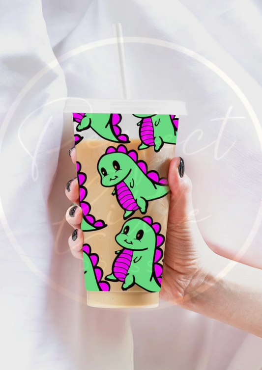 Bright Dino Design - 24oz Cold Cup Personalised