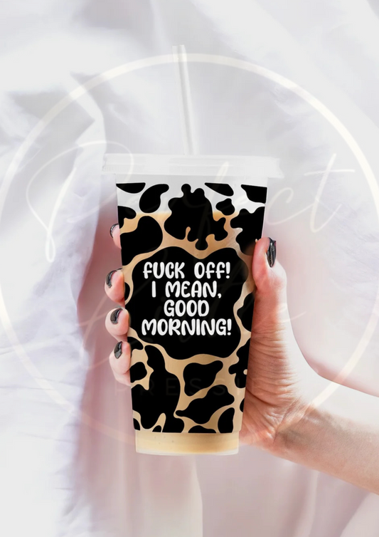 Adult Cow Print Design - 24oz Cold Cup Personalised