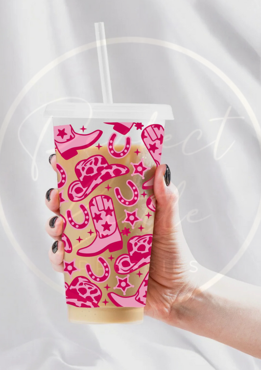 Cowgirl Design - 24oz Cold Cup Personalised