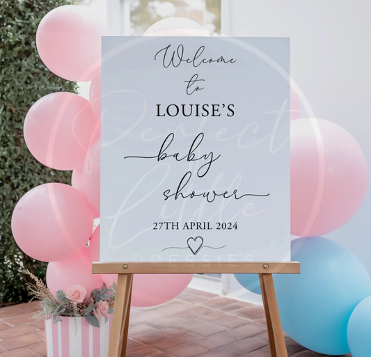 Baby Shower Welcome Sign - Minimalist Design