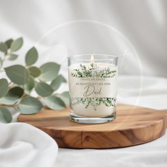 Memorial Candle - Angel In Heaven Green Design