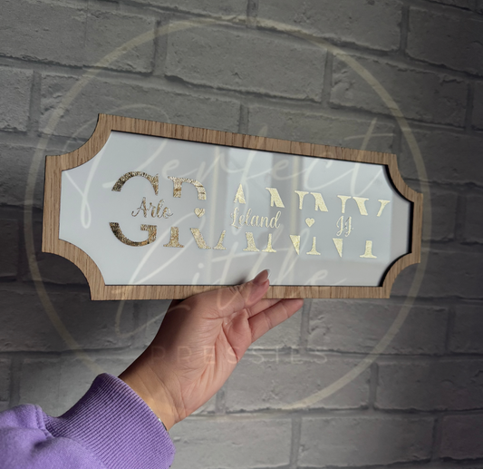 Family Names Street Sign - Oak