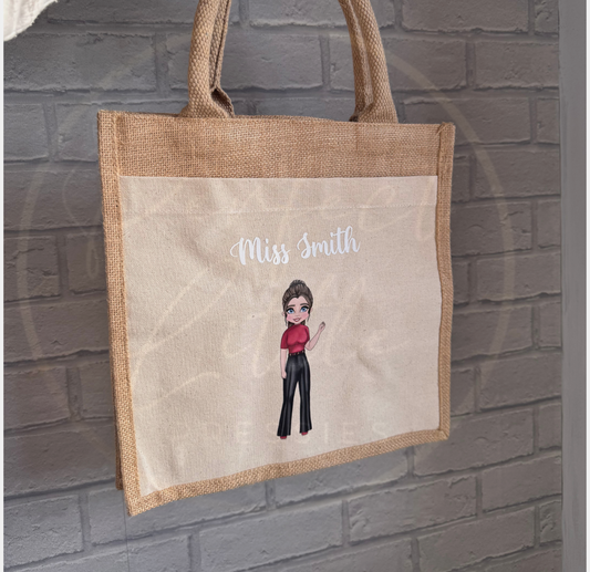 Teacher Dolly Tote Bag