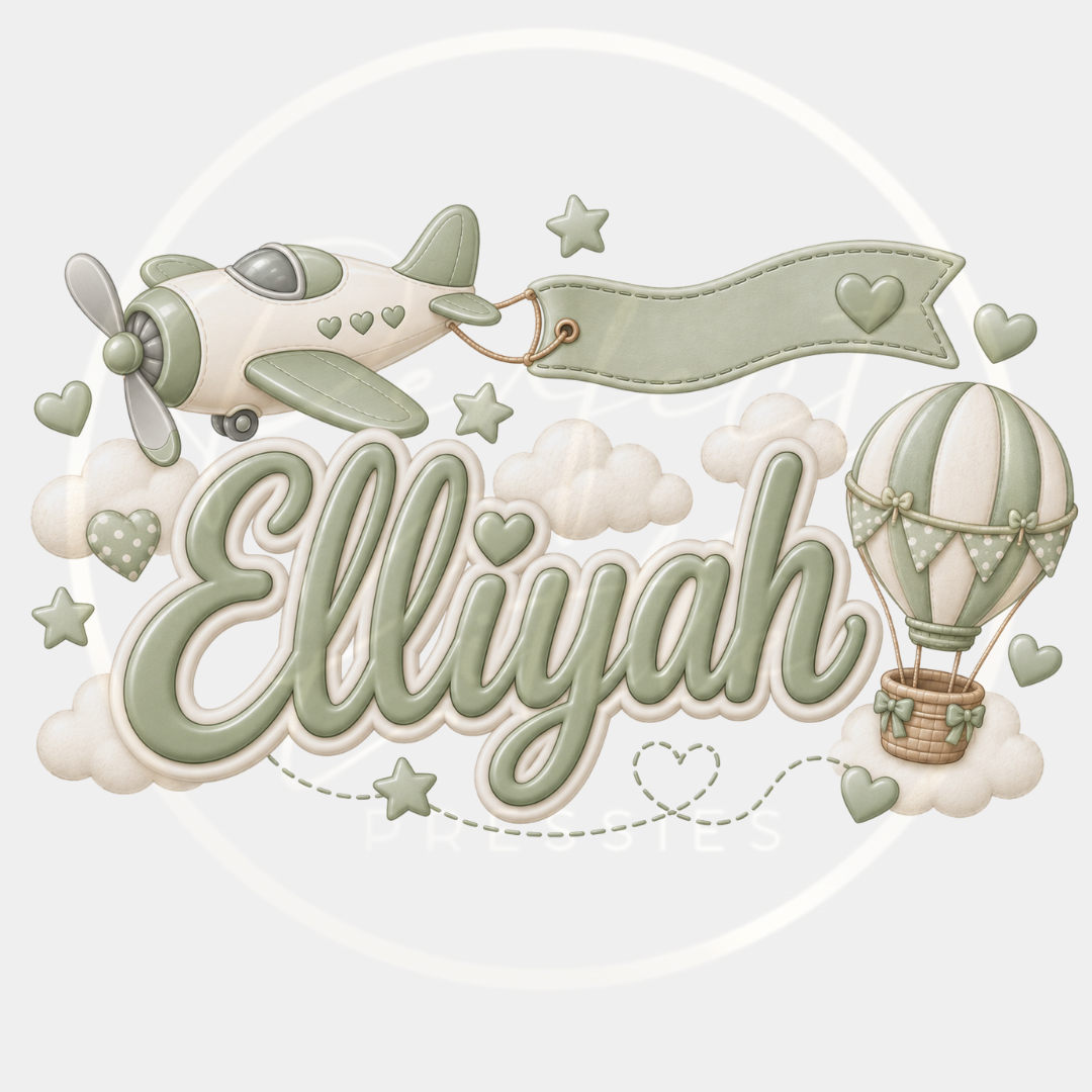 CUSTOM ADHESIVE DECAL - Sage Boy Hot Air Balloon