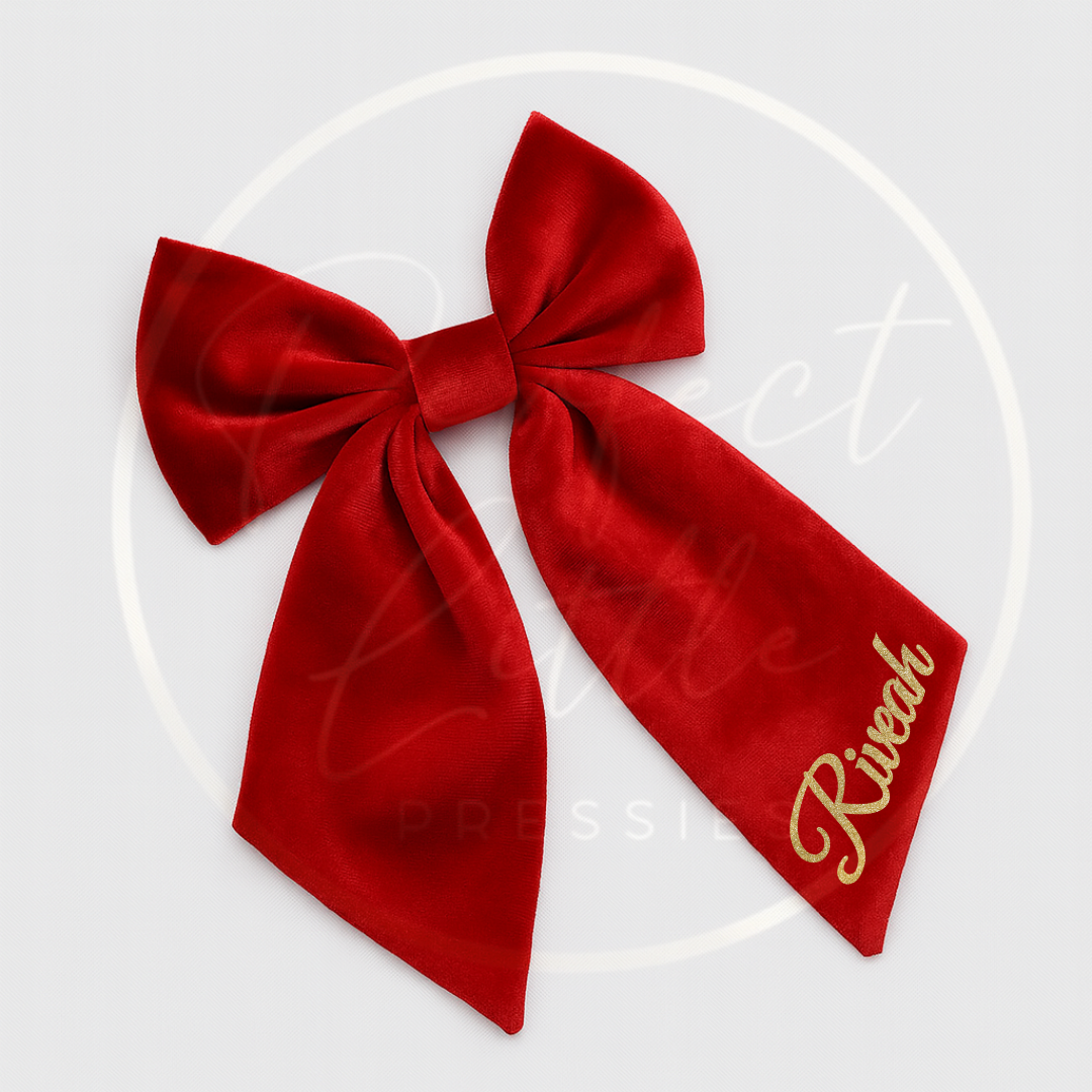 Christmas Hair Bows - XL Velvet