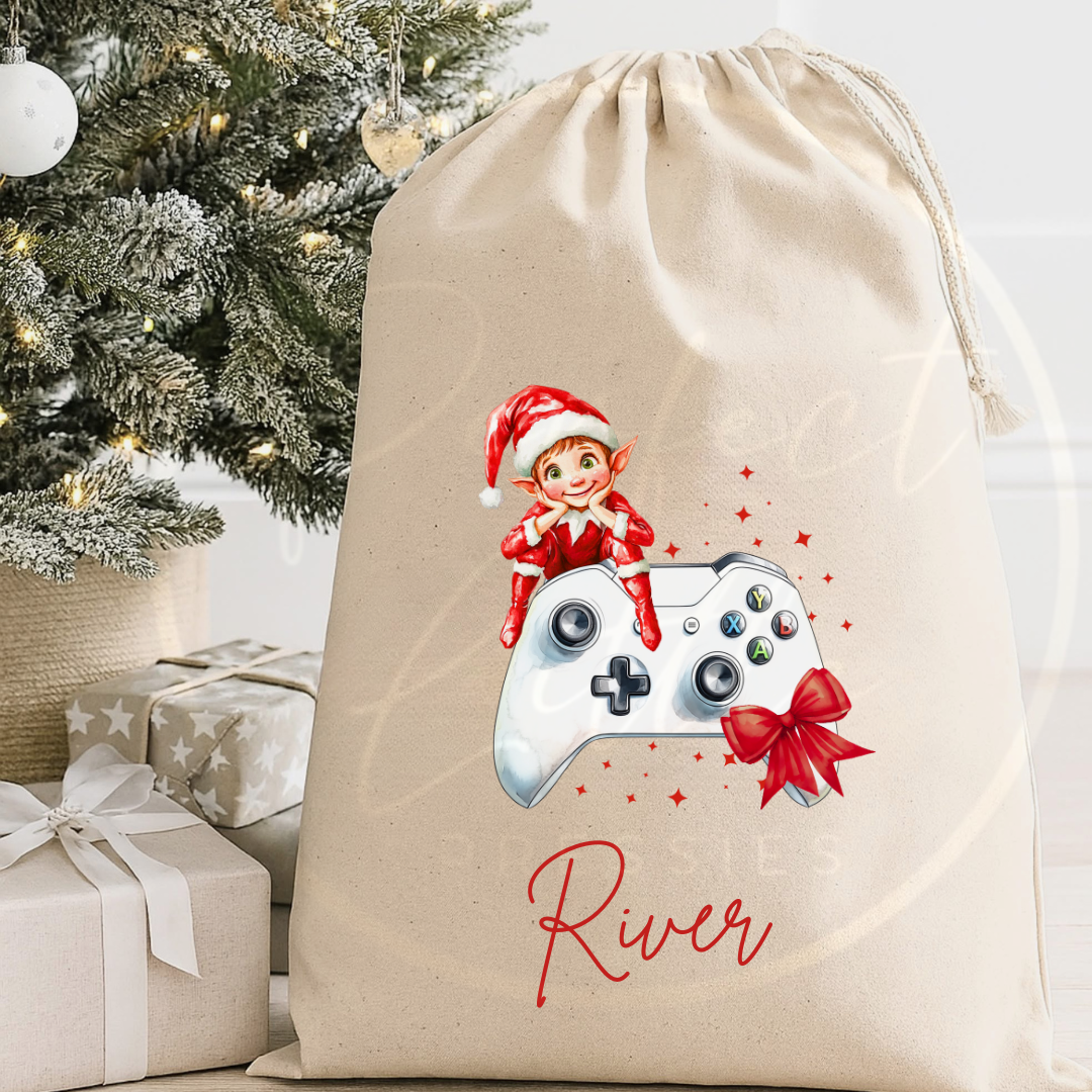 Christmas Sack - Gamer Elf