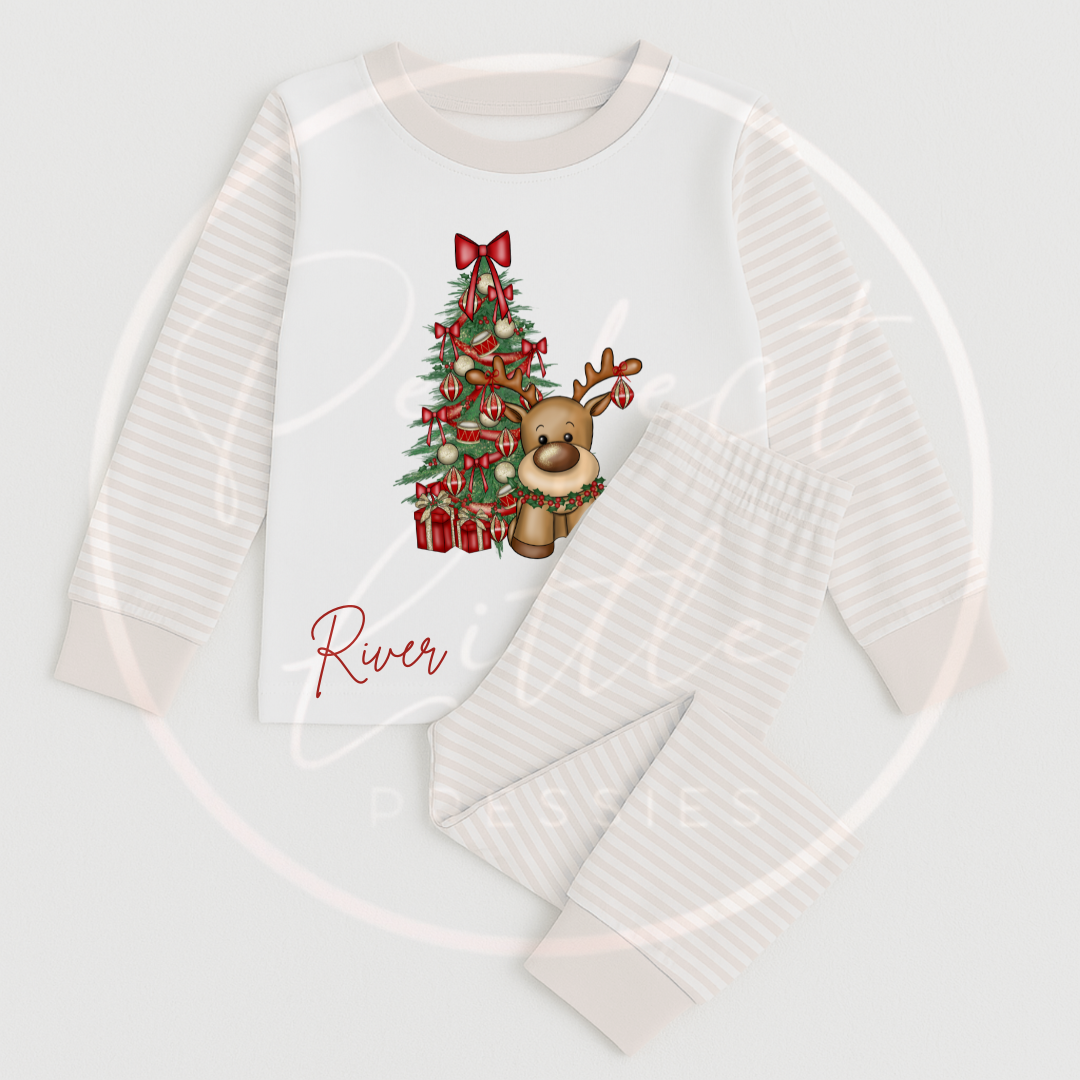 Christmas Pyjamas - Cartoon Reindeer