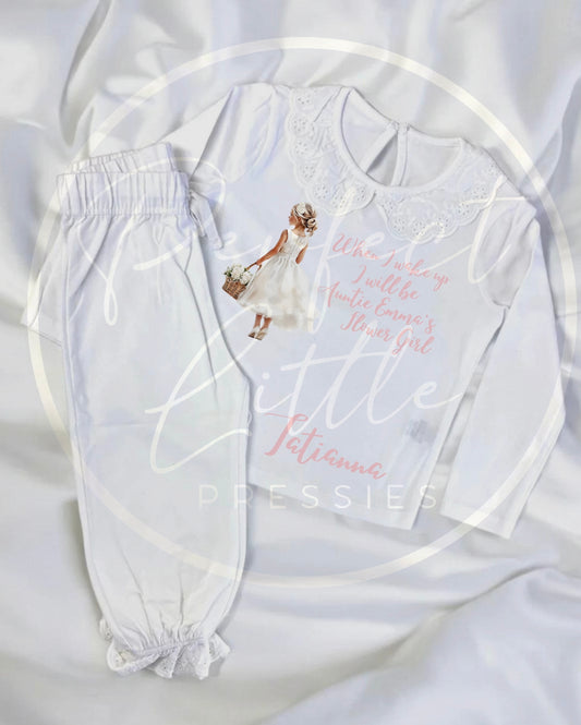 When I Wake Up Flower Girl Pyjamas
