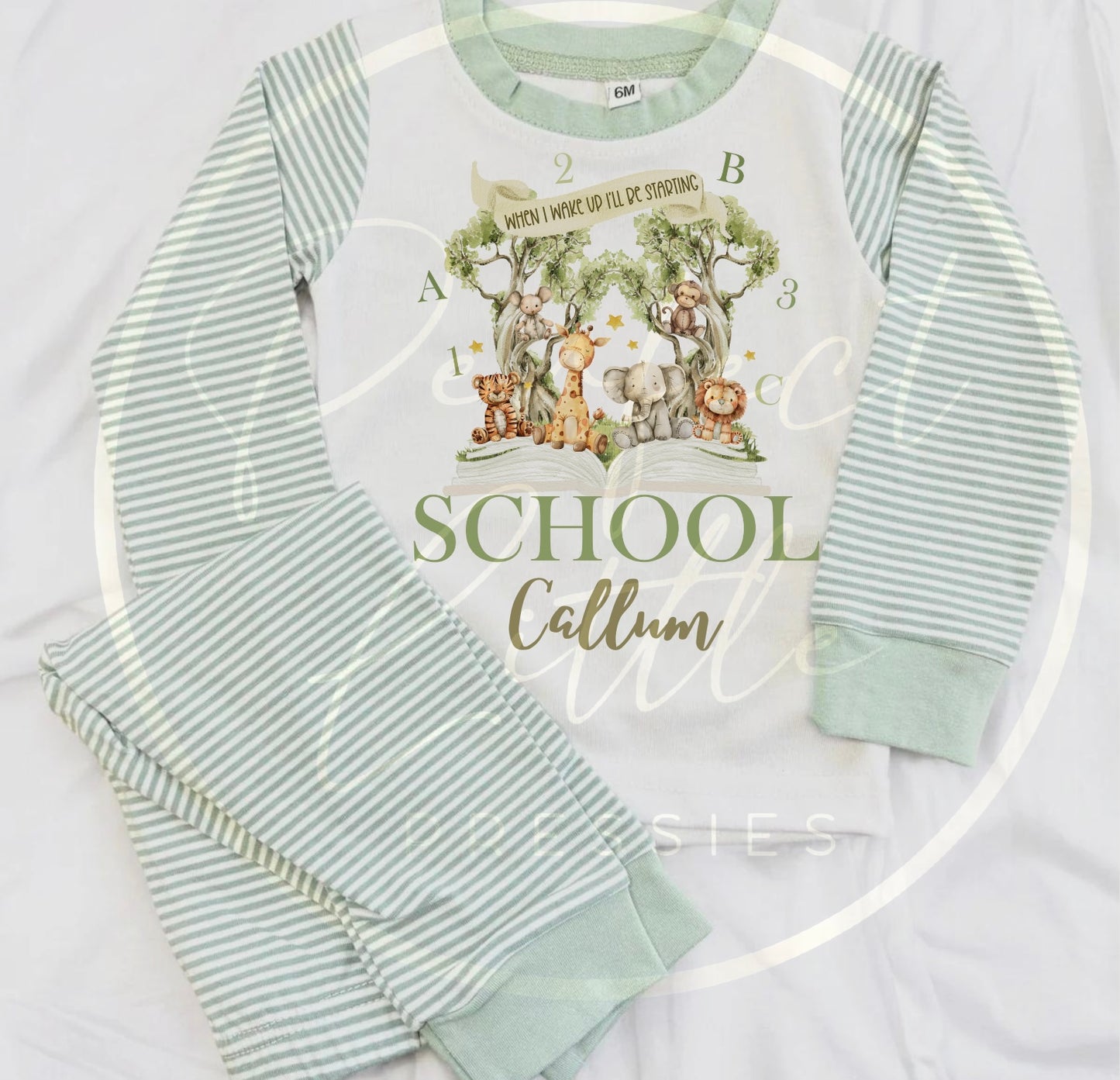 Starting School Pyjamas - Woodland Design