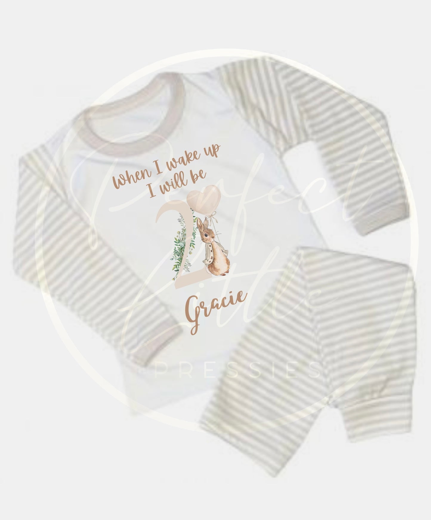 Kids Nude Bunny Birthday Pyjamas