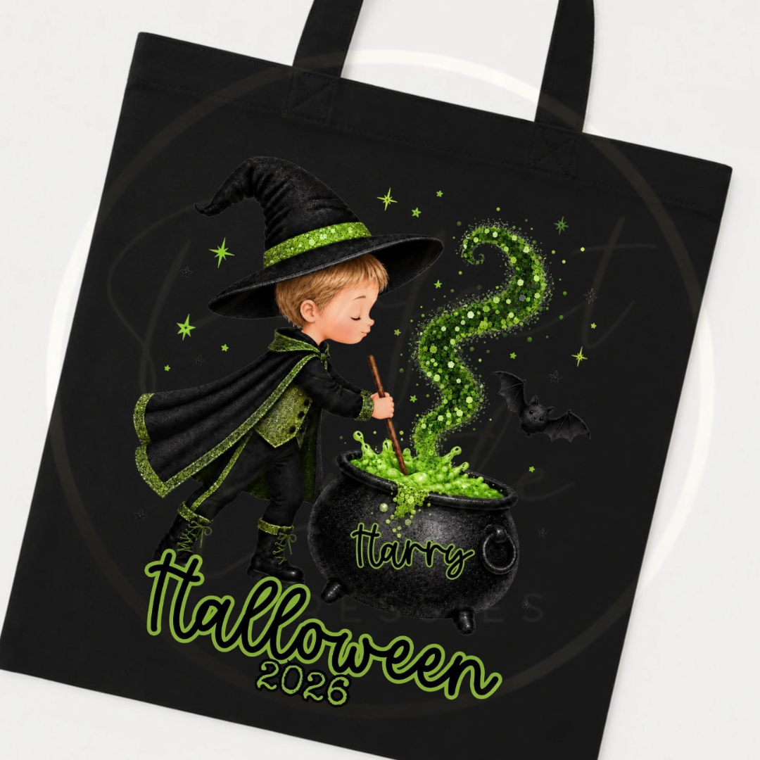 Halloween - Witch Cauldron Boy Tote Bag