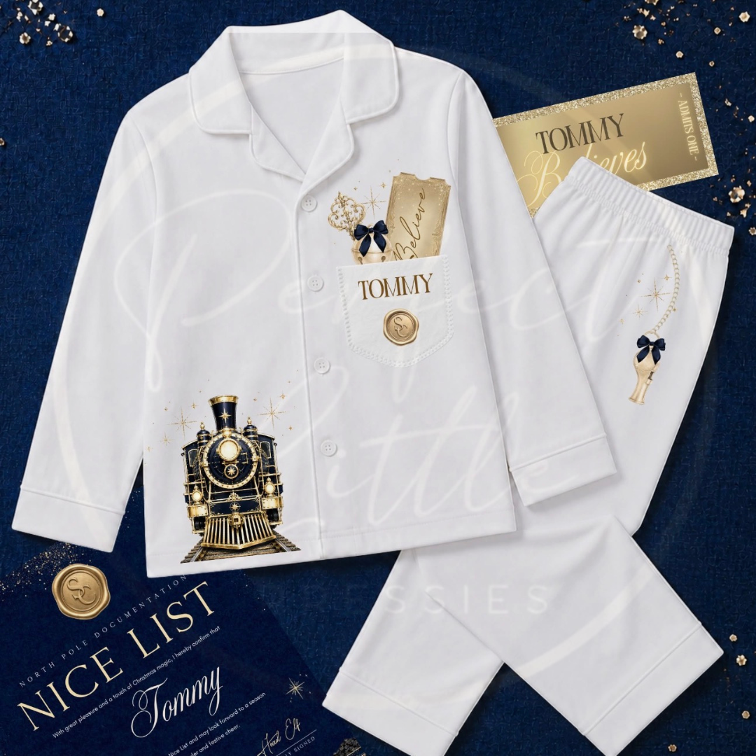 Christmas - Classic Navy Express Train Pyjamas