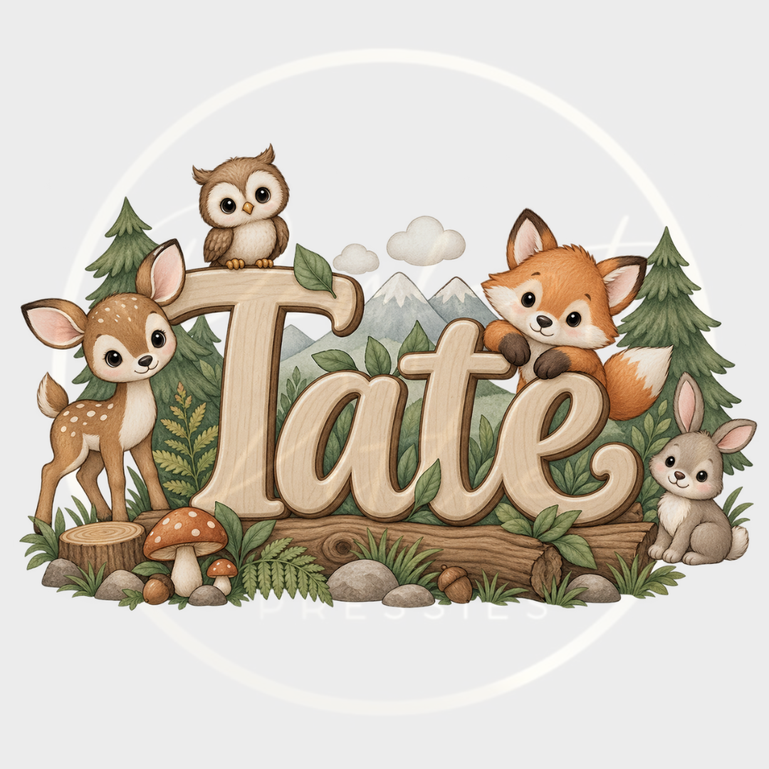 CUSTOM ADHESIVE DECAL - Woodland Nursery Theme