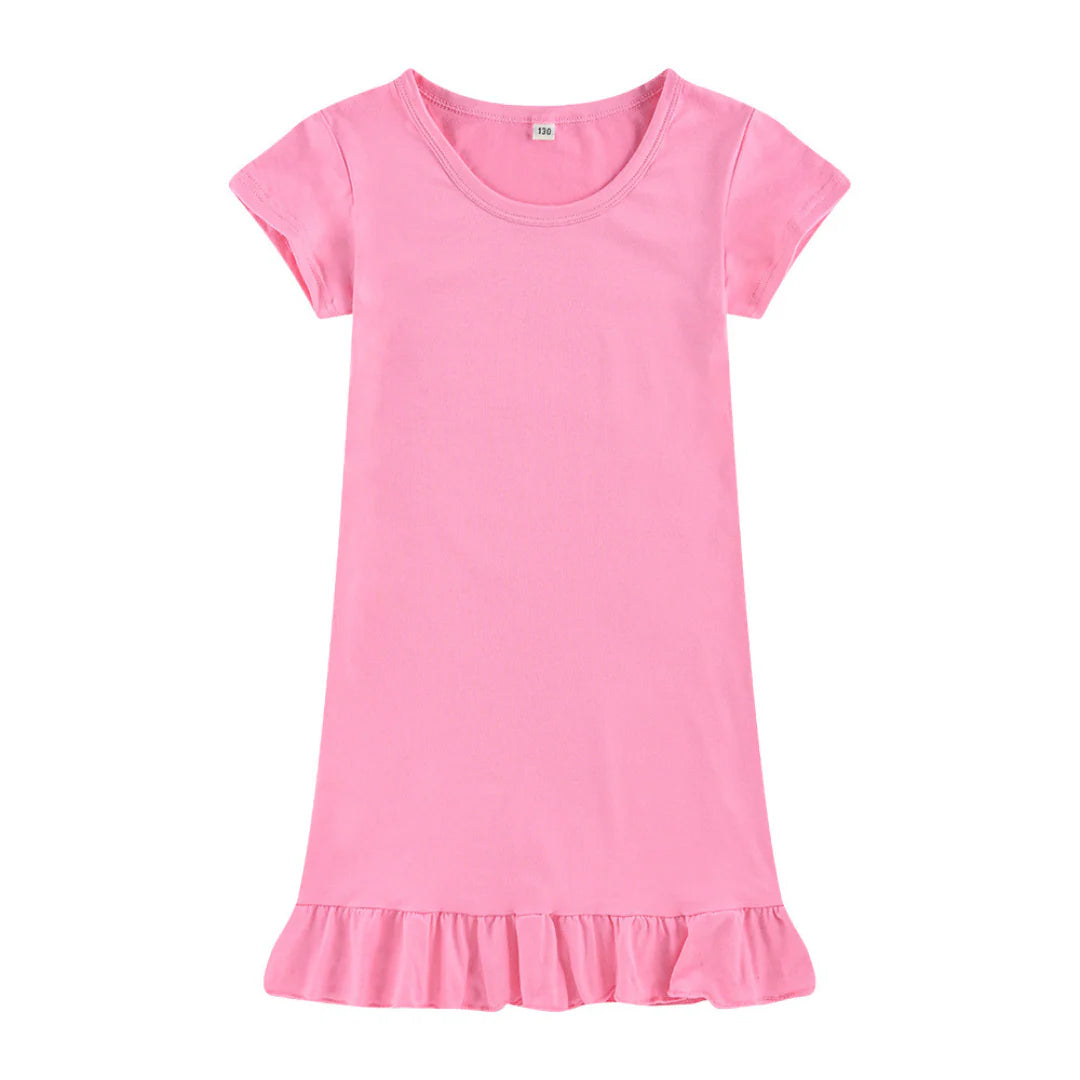 Girls Dropped Puff Hem Dress