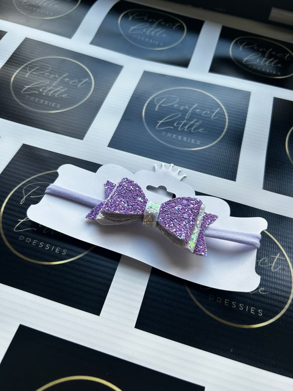 Baby Headband - Lilac/White Bow