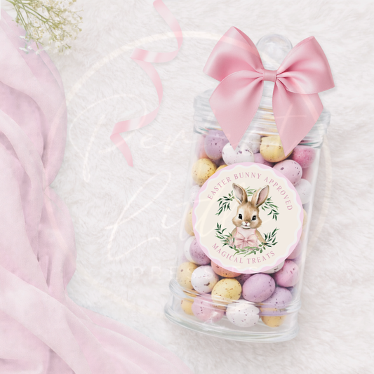 Easter - Pink Bunny Fillable Sweet Jar