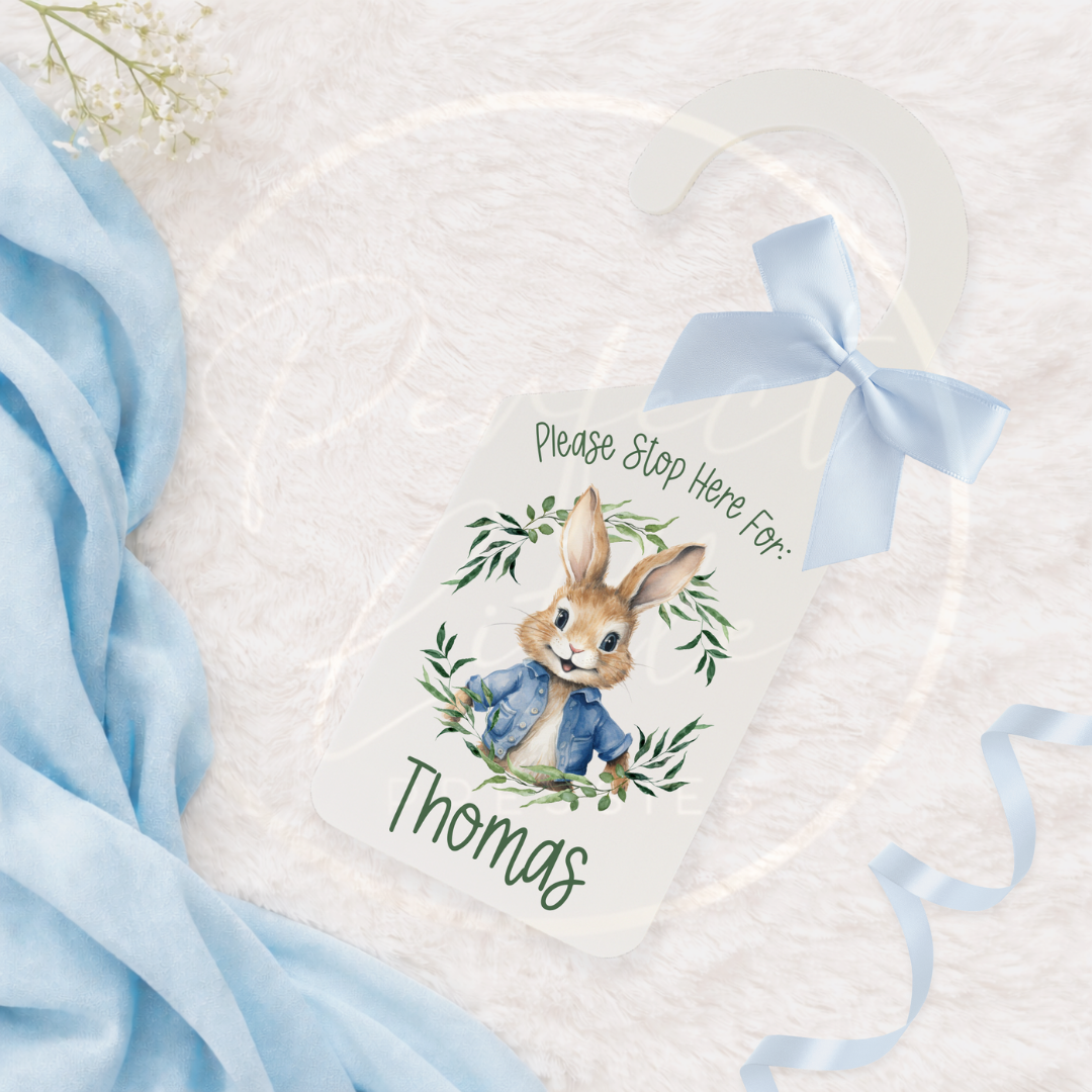 Easter - Blue Bunny Door Hanger