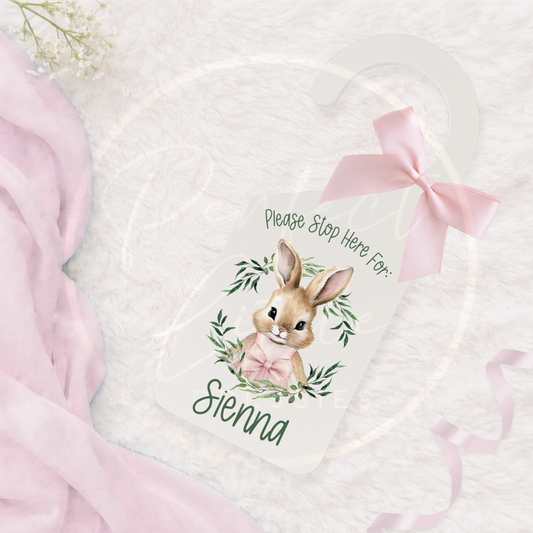 Easter - Pink Bunny Door Hanger