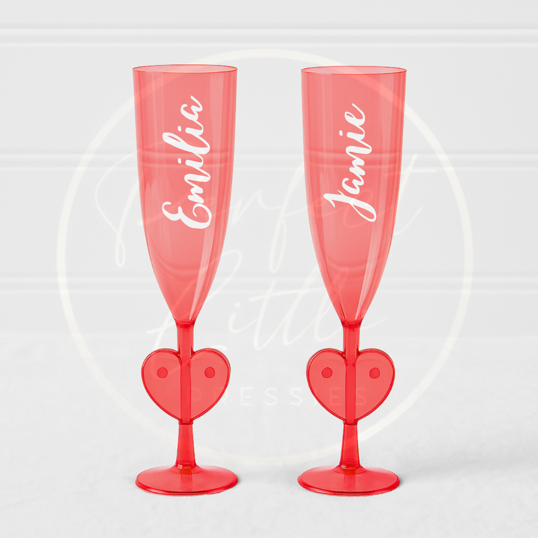 Valentines - Heart Flutes (2 pack)